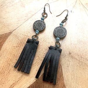 Handmade Artisan Vegan Friendly Fringe Dangle Earrings